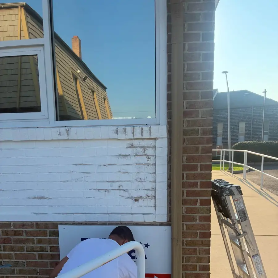 JM Painting working on a commercial exterior painting project in Berlin New Jersey